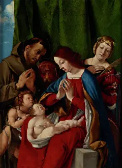 Adoration Prints: Madonna and Child with the Saints John the Baptist