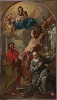 Martha Prints: Madonna and Child with Saints Sebastian