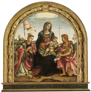 Madonna and Child with Saints Stephen and John the Baptist (Pala dell'Udienza), 1502-1503. Creator: Lippi, Filippino (1457-1504)