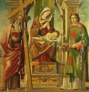 Grotesque Prints: Madonna and Child with St Andrew and St Lawrence. Creator: Niccolò Rondinelli