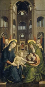 Anne St Prints: The Madonna and Child with St Anne, 1528. Creator: Defendente Ferrari