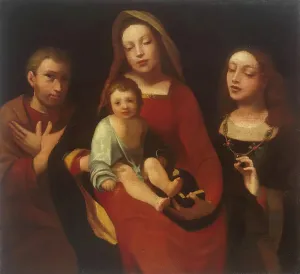 Monk Prints: Madonna and Child with St Francis and St Catherine