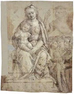 St Michael Prints: Madonna and Child, a Warrior Saint (Michael?)