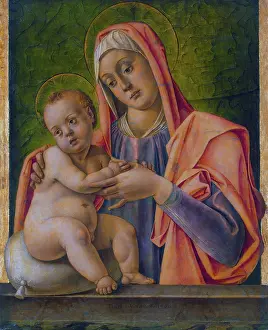 Hand Gestures Prints: Madonna and Child in a Window, 1490. Creator: Bartolomeo Vivarini