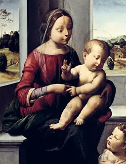 Solicitous Gallery: Madonna and Child with the Young Saint John the Baptist, c1497. Artist: Fra Bartolomeo