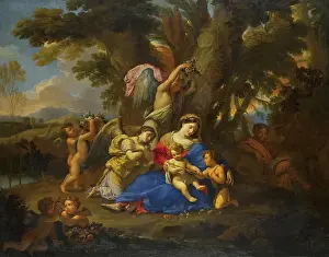 St John Prints: Madonna and Christ Child, with St John the Baptist and Angels