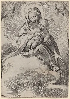F Baroche Durbin Prints: Madonna in the Clouds. Creator: Federico Barocci