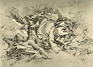 Madonna in clouds surrounded by Angels, c1754, (1928). Artist: Giovanni Battista Tiepolo