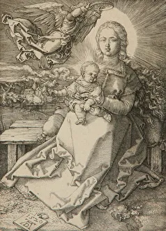 Clark Art Institute Prints: Madonna Crowned By An Angel, 1520. Creator: Albrecht Durer