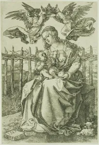 Johannes Wierix Prints: Madonna Crowned by Two Angels, 1563. Creator: Jan Wierix