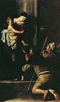 Caravaggio Gallery: The Madonna dei Pellegrini (Pilgrims Madonna), 1604-1606