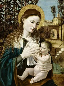 Madonna del latte, c. 1490. Creator: Bergognone, Ambrogio (1453-1523)
