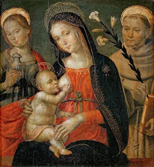Madonna del Latte with Saints Mary Magdalene and Anthony of Padua, Late 15th cen. Creator: Lo Spagna, (Giovanni di Pietro) (1450-1528)