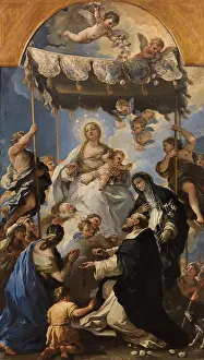 Giordano Prints: Madonna del Rosario (Madonna del Baldacchino), c1685. Creator: Giordano, Luca (1632-1705)