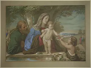 Fountain Prints: Madonna della Fontana: The Holy Family with the infant John the Baptist at a spring
