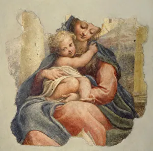 Galleria Nazionale Prints: Madonna della Scala, ca 1524. Artist: Correggio (1489-1534)