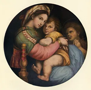 Paul George Prints: The Madonna Della Sedia, c1514, (c1912). Artist: Raphael