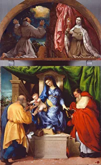 Lotto Prints: Madonna delle rose (Madonna of the Roses), 1526-1527. Creator: Lotto, Lorenzo (1480-1556)