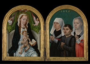 Pious Prints: Madonna with Three Donors, 1486. Creator: Master of the Saint Ursula Legend