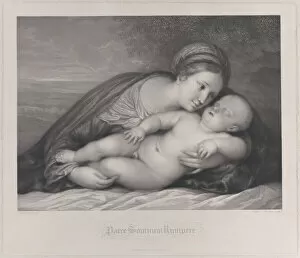 Vecellio Collection: The Madonna embracing the sleeping Christ child, 1797. Creator: Raphael Morghen