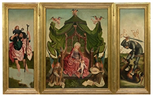 Madonna Enthroned, 1475-1499. Creator: Master of the Antwerp Triptych of the Virgin