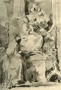 Madonna enthroned and two Bishops, mid 18th century, (1928). Artist: Giovanni Battista Tiepolo
