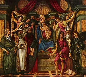 Sandro Gallery: Madonna Enthroned with Six Saints, 1483, (1937). Creator: Sandro Botticelli