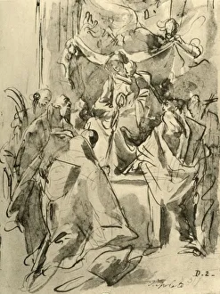 Madonna enthroned with Saints, mid 18th century, (1928). Artist: Giovanni Battista Tiepolo
