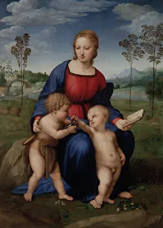 Madonna of the Goldfinch (Madonna del Cardellino), 1505-1506. Artist: Raphael (1483-1520) Madonna of the Goldfinch (Madonna del Cardellino), 1505-1506. Artist: Raphael (1483-1520)