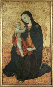 Fondazione Cini Prints: Madonna of Humility (Madonna dell Umilitá), ca 1430. Creator: Sassetta (1392-1450)