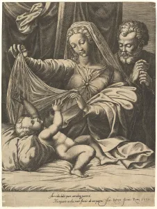 Musee Conde Prints: The Madonna of Loreto, by 1575. Creator: Giorgio Ghisi
