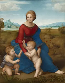 Our Lady Prints: Madonna in the Meadow, ca 1506. Artist: Raphael (1483-1520)