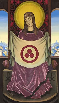 Roerich Prints: Madonna Oriflamma, 1932. Artist: Nicholas Roerich