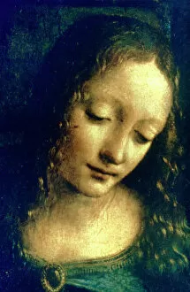 Mary Gallery: Madonna of the Rocks (detail), 1482-1486. Artist: Leonardo da Vinci