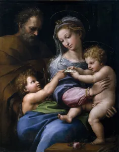 Our Lady Prints: The Madonna of the Rose (Madonna della rosa), c. 1520. Artist: Raphael (1483-1520)