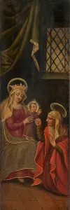 South Netherlandish Prints: Madonna with a Saint, 17th century. Creator: Anon
