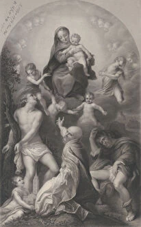Holy Gallery: The Madonna of Saint Sebastian, with the Virgin and Child, surrounded by angels