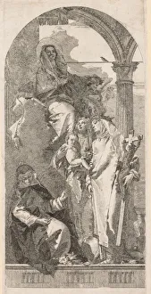 Madonna with Saints Agnes, Catherine and Rosa. Creator: Giovanni Domenico Tiepolo (Italian Madonna with Saints Agnes, Catherine and Rosa. Creator: Giovanni Domenico Tiepolo (Italian