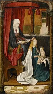 Anna Selbdritt Gallery: Madonna Teaching the Infant Christ Reading, 1480. Artist: Master of St