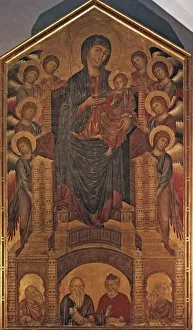 Firenze Prints: Madonna on the throne, work by Cimabue