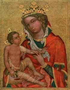 Czech Prints: Madonna of Veveri, c1350 (1955). Artist: Master of the Vyssi Brod Altar