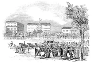 Madrid Madrid Spain Prints: Madrid - the Queen passing La Buena Vista, in La Alcala, 1845. Creator: Unknown