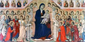 Maesta, (Madonna with Angels and Saints), 1308-1311. Artist: Duccio di Buoninsegna