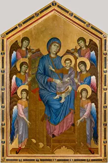 Jesus Child Prints: Maesta (Madonna and Child in Majesty Surrounded by Angels)