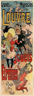 Magasins du Louvre (Poster), 1890. Artist: Cheret, Jules (1836-1932)