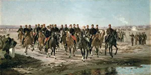 Manuel Gallery: Magazine of the Black River by General Roca and his army, oil by Juan Manuel Blanes
