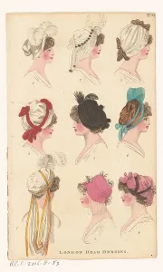 Heads Prints: Magazine of Female Fashions of London and Paris