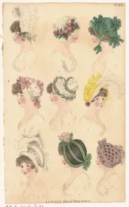Caps Prints: Magazine of Female Fashions of London and Paris