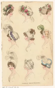 Caps Prints: Magazine of Female Fashions of London and Paris