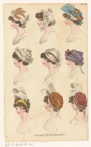 Fascinator Prints: Magazine of Female Fashions of London and Paris